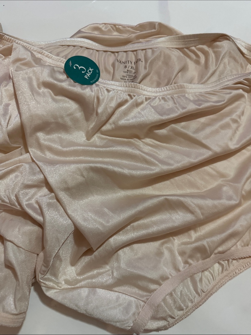Vanity Fair Smooth Satin-Look Briefs in Nude (3-Pack)